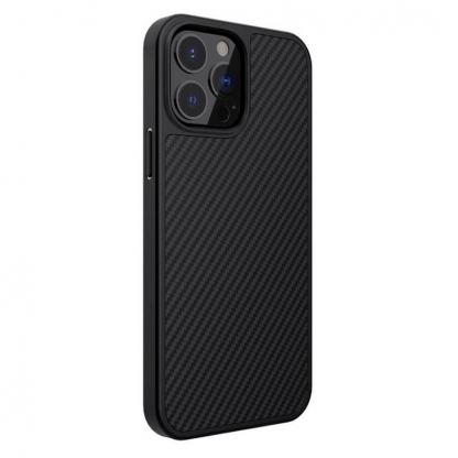 Nillkin Synthetic Fiber Carbon Case - силиконов (TPU) калъф за iPhone 13 Pro (черен) 4