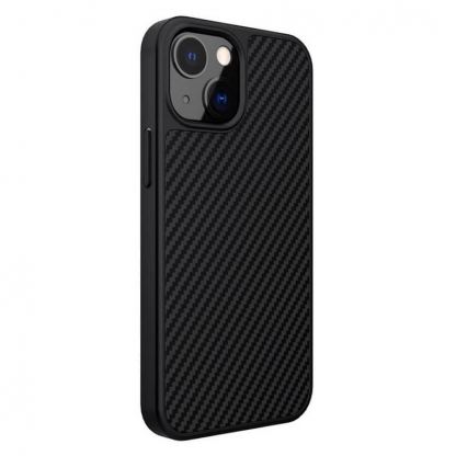 Nillkin Synthetic Fiber Carbon Case - силиконов (TPU) калъф за iPhone 13 (черен) 5