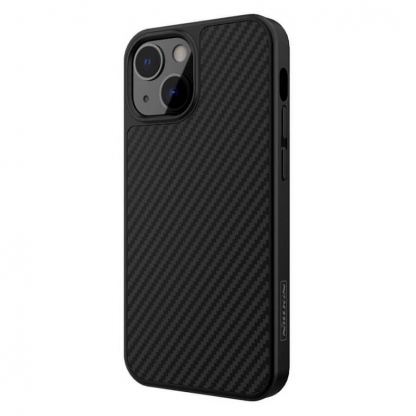 Nillkin Synthetic Fiber Carbon Case - силиконов (TPU) калъф за iPhone 13 (черен) 7