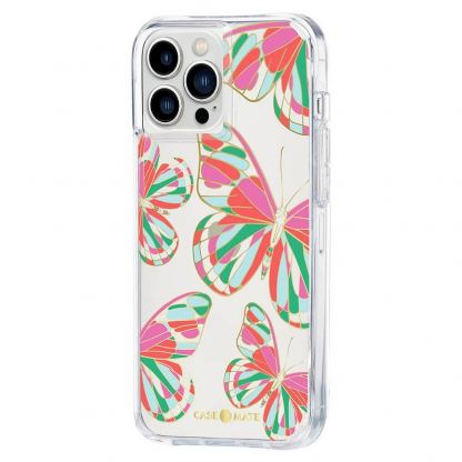 CaseMate Tough Print Case - дизайнерски кейс с висока защита за iPhone 13 Pro Max, iPhone 12 Pro Max (розов) 5