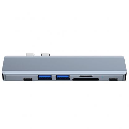 Tech-Protect USB-C Hub 7in1 v5 - USB-C хъб за свързване на допълнителна периферия за компютри и лаптопи с USB-C порт (тъмносив) 5