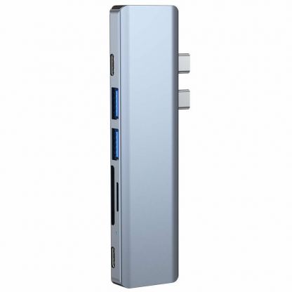 Tech-Protect USB-C Hub 7in1 v5 - USB-C хъб за свързване на допълнителна периферия за компютри и лаптопи с USB-C порт (тъмносив) 8