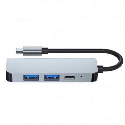 Tech-Protect USB-C Hub 4in1 v2 - USB-C хъб за свързване на допълнителна периферия за компютри и лаптопи с USB-C порт (тъмносив) 7