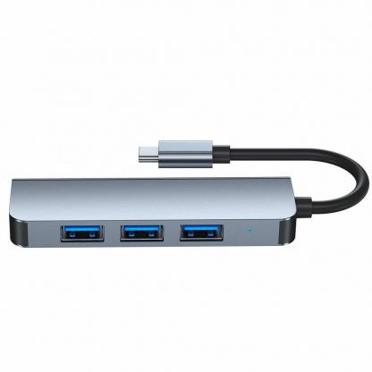 Tech-Protect USB-C Hub 4in1 v1 - USB-C хъб с 4xUSB-A порта за компютри и лаптопи с USB-C порт (тъмносив) 5