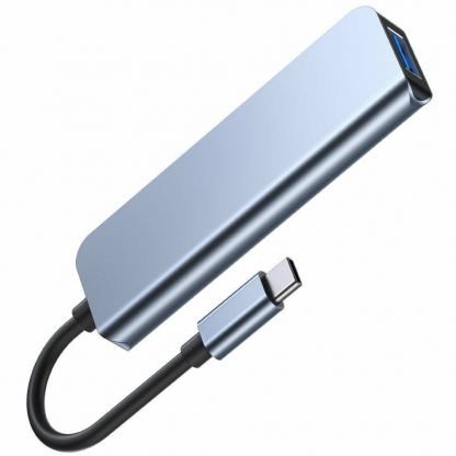 Tech-Protect USB-C Hub 4in1 v1 - USB-C хъб с 4xUSB-A порта за компютри и лаптопи с USB-C порт (тъмносив) 6