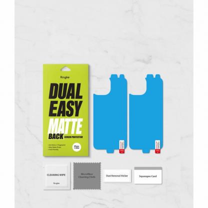 Ringke Dual Easy Matte Back Protector - два броя матово защитно покритие за задната част на iPhone 13 (2 броя) 6