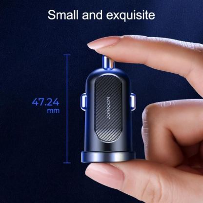 Joyroom Dual USB-A Car Charger 30W - зарядно за кола с 2xUSB-A изхода и технология за бързо зареждане (черен) 3
