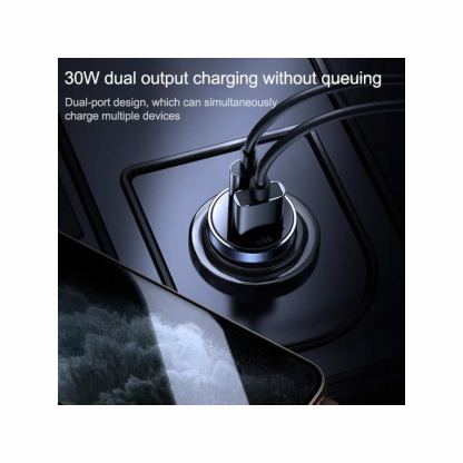 Joyroom Dual USB-A & USB-C Car Charger 30W - зарядно за кола с USB-A и USB-C изходи и технология за бързо зареждане (черен) 7