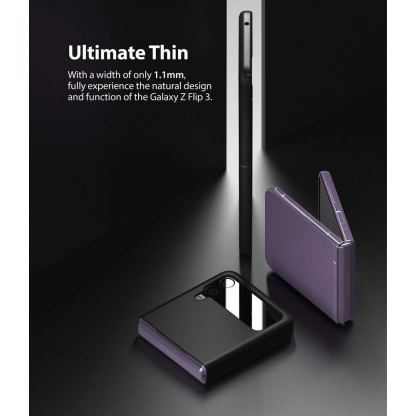 Ringke Slim PC Case - поликарбонатов кейс за Samsung Galaxy Z Flip 3 (черен) 6