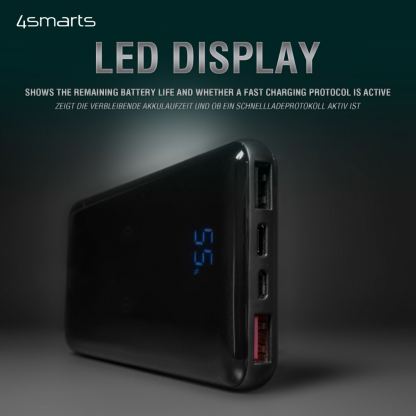 4smarts Wireless Powerbank VoltHub Ultimate 2, 10000mAh, Quick Charge, PD 18W - външна батерия с USB-C изход с възможност за безжично зареждане и технология за бързо зареждане (черен) 2