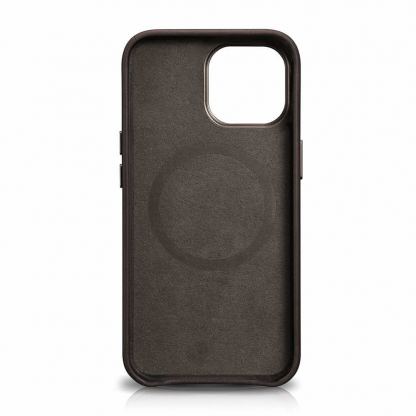 iCarer Leather Oil Wax MagSafe Case - кожен (естествена кожа) кейс с MagSafe за iPhone 13 Pro (кафяв) 4