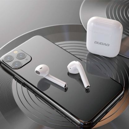 Dudao U10B TWS Bluetooth Earphones - безжични блутут слушалки със зареждащ кейс (бял) 9