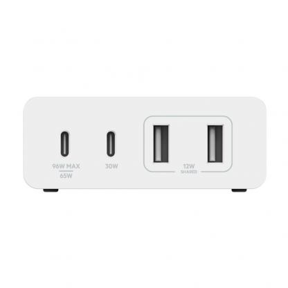 Belkin Boost Charge Pro 4-Port GaN Charger 108W - захранване за ел. мрежа за лаптопи, смартфони и таблети с 2xUSB и 2xUSB-C изходи с технология за бързо зареждане (бял) 5