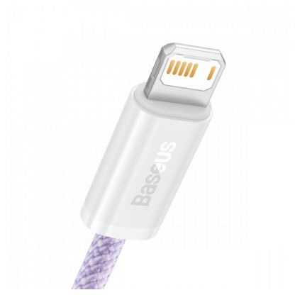 Baseus Dynamic Fast Charging Lightning to USB Cable 2.4A (CALD000405) - USB към Lightning кабел за Apple устройства с Lightning порт (100 см) (лилав) 2