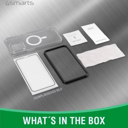 4smarts 360° Premium Protection Set - хибриден удароустойчив кейс с MagSafe и стъклено защитно покритие за дисплея на iPhone 13 mini (прозрачен) 2