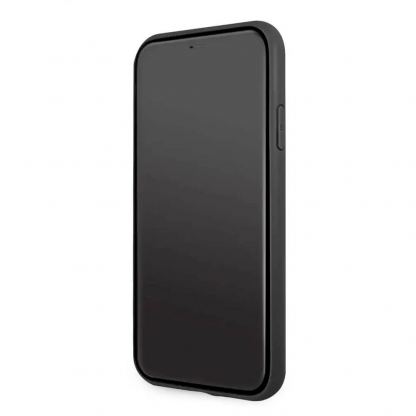 BMW Signature Leather Debossed Stripes Leather Case - кожен кейс (естествена кожа) за iPhone 11 (черен) 6