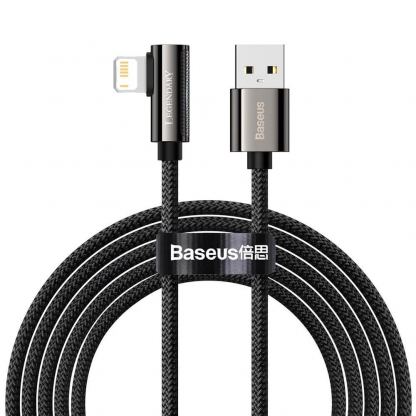 Baseus Legend Elbow Lightning to USB Cable 2.4A (CALCS-A01) - USB към Lightning кабел за Apple устройства с Lightning порт (200 см) (черен)