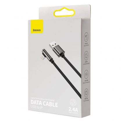 Baseus Legend Elbow Lightning to USB Cable 2.4A (CALCS-01) - USB към Lightning кабел за Apple устройства с Lightning порт (100 см) (черен) 14