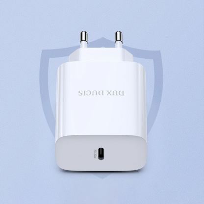 Dux Ducis Power Delivery USB-C PD Wall Charger 20W - захранване за ел. мрежа с USB-C изход с технология за бързо зареждане и USB-C към Lightning кабел (бял) 12