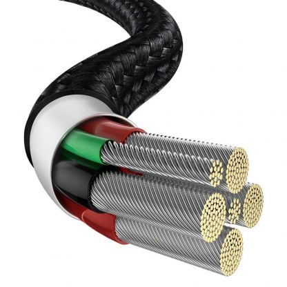 Baseus Water Drop USB to USB-C Cable Super Charge 66W (CATSD-M01) - кабел с въжена оплетка за устройства с USB-C порт (100 см) (черен) 4