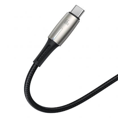Baseus Water Drop USB to USB-C Cable Super Charge 66W (CATSD-M01) - кабел с въжена оплетка за устройства с USB-C порт (100 см) (черен) 7