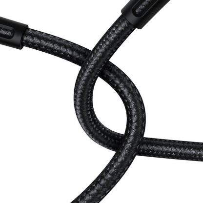 Baseus Water Drop USB to USB-C Cable Super Charge 66W (CATSD-M01) - кабел с въжена оплетка за устройства с USB-C порт (100 см) (черен) 8