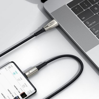 Baseus Water Drop USB to USB-C Cable Super Charge 66W (CATSD-M01) - кабел с въжена оплетка за устройства с USB-C порт (100 см) (черен) 11