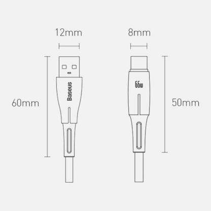 Baseus Water Drop USB to USB-C Cable Super Charge 66W (CATSD-M01) - кабел с въжена оплетка за устройства с USB-C порт (100 см) (черен) 17