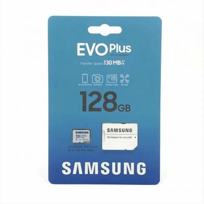 Samsung MicroSD 128GB EVo Plus A2 - microSD памет с SD адаптер за Samsung устройства (клас 10) (подходяща за GoPro, дронове и други)  2