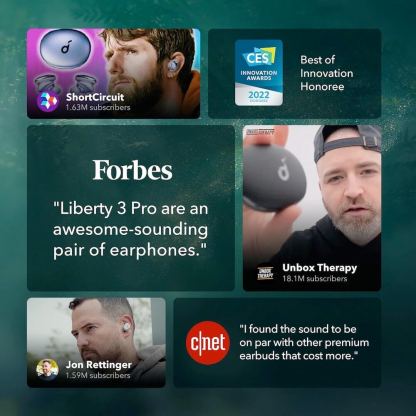 Anker Soundcore Liberty 3 Pro TWS Noise-Cancelling Earbuds - безжични блутут слушалки с кейс за мобилни устройства (черен) 8