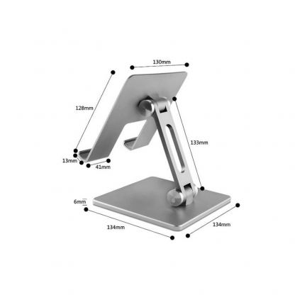 Tech-Protect Z11 Folding Aluminum Desktop Stand - сгъваема алуминиева поставка за мобилни телефони и таблети до 13 инча (сив) 2
