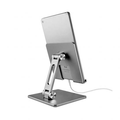 Tech-Protect Z11 Folding Aluminum Desktop Stand - сгъваема алуминиева поставка за мобилни телефони и таблети до 13 инча (сив) 5