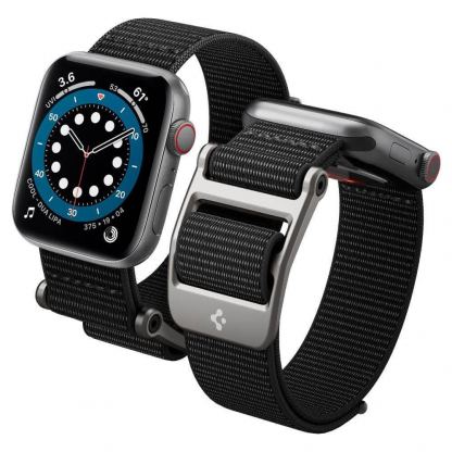 Spigen DuraPro Flex Nylon Band - текстилна каишка за Apple Watch 42мм, 44мм, 45мм (черен) 9