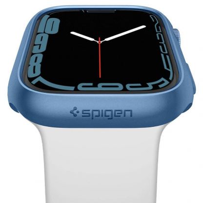 Spigen Thin Fit Case - качествен твърд кейс за Apple Watch 9 45мм, Apple Watch 8 45мм, Apple Watch 7 45мм (син) 7