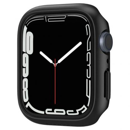 Spigen Thin Fit Case - качествен твърд кейс за Apple Watch 9 45мм, Apple Watch 8 45мм, Apple Watch 7 45мм (черен) 3