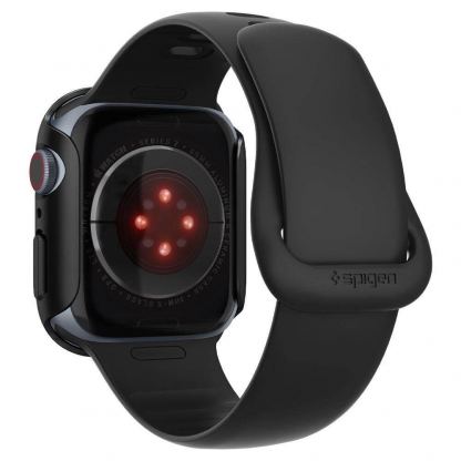 Spigen Thin Fit Case - качествен твърд кейс за Apple Watch 9 45мм, Apple Watch 8 45мм, Apple Watch 7 45мм (черен) 5
