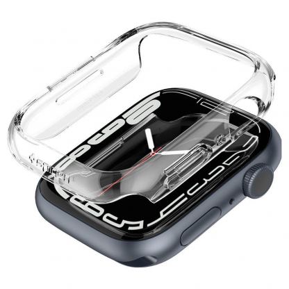 Spigen Thin Fit Case - качествен твърд кейс за Apple Watch 9 45мм, Apple Watch 8 45мм, Apple Watch 7 45мм (прозрачен) 2