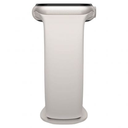 Spigen ProFlex EZ Fit Hybrid Glass Protector - хибридно защитно покритие с извити ръбове за целия дисплей на Apple Watch 45мм (2 броя) (черен-прозрачен) 10