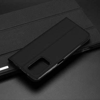 Dux Ducis Skin Pro Case - кожен калъф с поставка и отделение за кр. карти за Xiaomi Redmi 10 (черен) 15