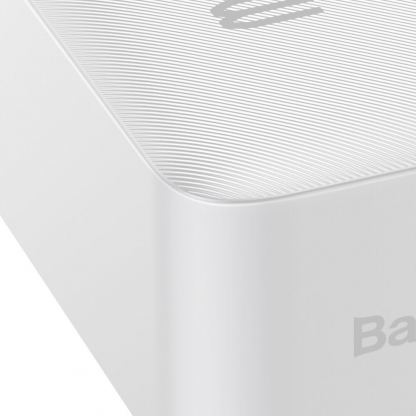 Baseus Bipow Digital Display Power Bank 15W 30000mAh (PPDML-K02) - външна батерия с два USB-A и един USB-C изходи и технология за бързо зареждане (бял) 10