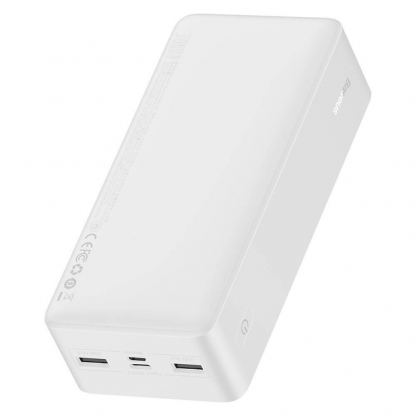 Baseus Bipow Digital Display Power Bank 15W 30000mAh (PPDML-K02) - външна батерия с два USB-A и един USB-C изходи и технология за бързо зареждане (бял) 11