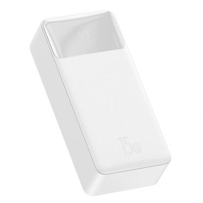 Baseus Bipow Digital Display Power Bank 15W 30000mAh (PPDML-K02) - външна батерия с два USB-A и един USB-C изходи и технология за бързо зареждане (бял) 13