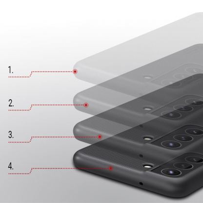 Nillkin Super Frosted Shield Case - поликарбонатов кейс + поставка порадър за Samsung Galaxy S21 FE (черен) 8