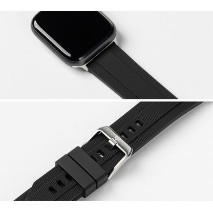 Ringke Rubber One Silicone Band - силиконова каишка за Apple Watch 42мм, 44мм, 45мм (черен) 2