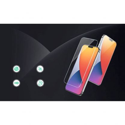 Ugreen Tough Case Friendly 2.5D Tempered Glass 2 Pack - 2 броя калени стъклени защитни покрития за дисплея на iPhone 12 Pro Max (прозрачен) 7
