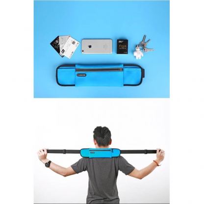 Ugreen Ultimate Reflective Stripe Running Belt - универсален спортен калъф за кръста за смартфони (черен) 13