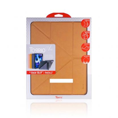 Torrii Torrio Plus Case - кожен кейс и поставка с отделение за Apple Pencil за Apple Pencil за iPad Air 4 (2020), iPad Pro 11 M1 (2021), iPad Pro 11 (2020), iPad Pro 11 (2018) (кафяв) 7