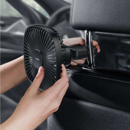 Baseus Natural Wind Magnetic Rear Seat Fan (CXZR-06) - USB вентилатор, прикрепящ се към седалката на кола (зелен) 3
