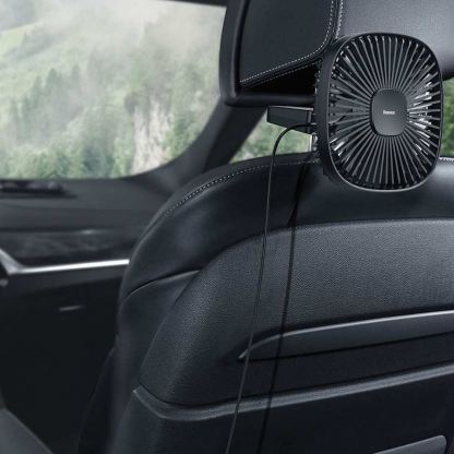 Baseus Natural Wind Magnetic Rear Seat Fan (CXZR-06) - USB вентилатор, прикрепящ се към седалката на кола (зелен) 4
