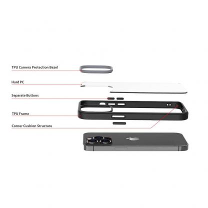 Torrii Torero MagSafe Case - хибриден удароустойчив кейс с MagSafe за iPhone 13 Pro Max (прозрачен) 10